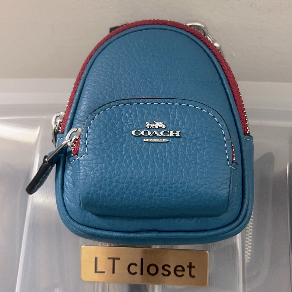NWT Coach Mini Court Backpack keychain charm - Picture 4 of 5